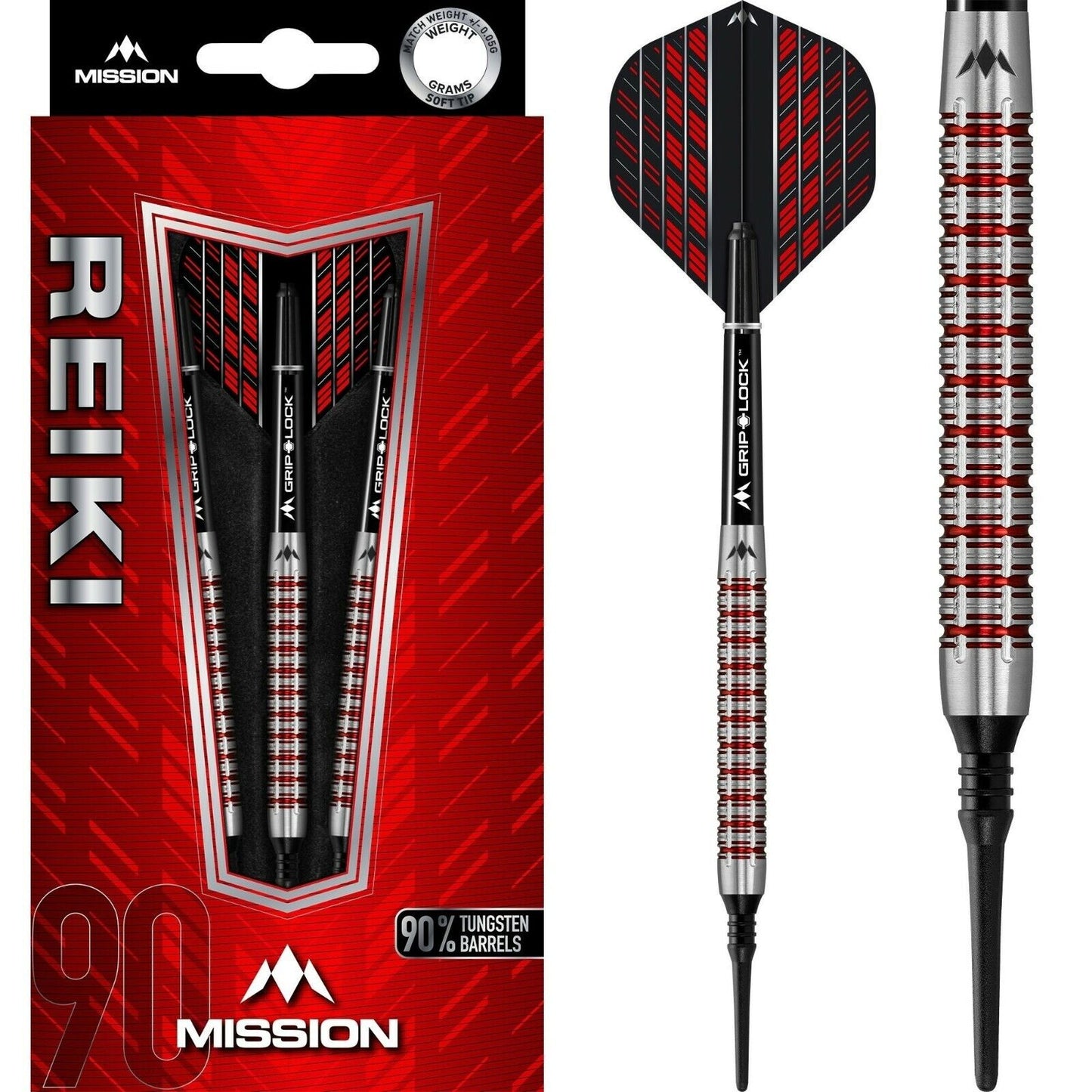 Mission Reiki M3 21g 90% Tungsten Softdarts E Dart Set Dartpfeile E-Darts