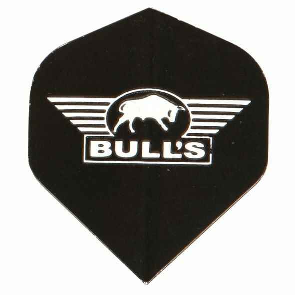 Bulls -6x-  Five Star Flight Standard Black Dart flights Bull´s Schwarz Darts