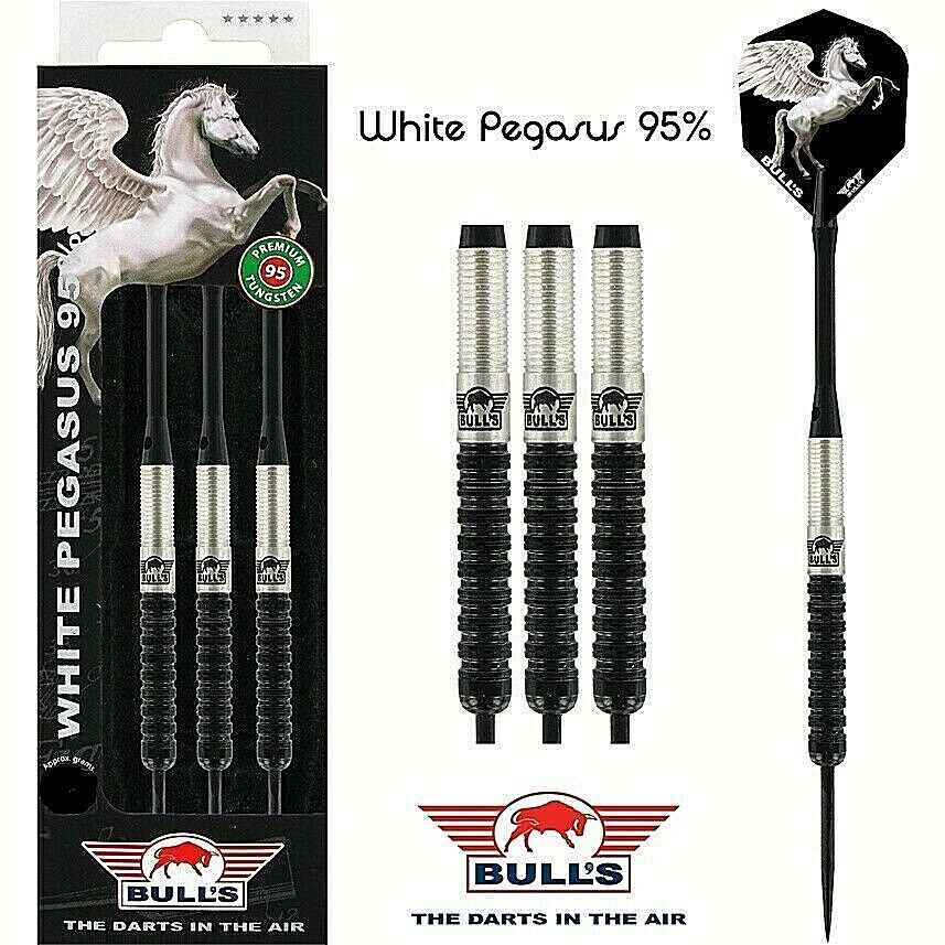 Bulls NL - White Pegasus 24g 95% Darts Gramm Steeltip Steeldarts Steel Dart
