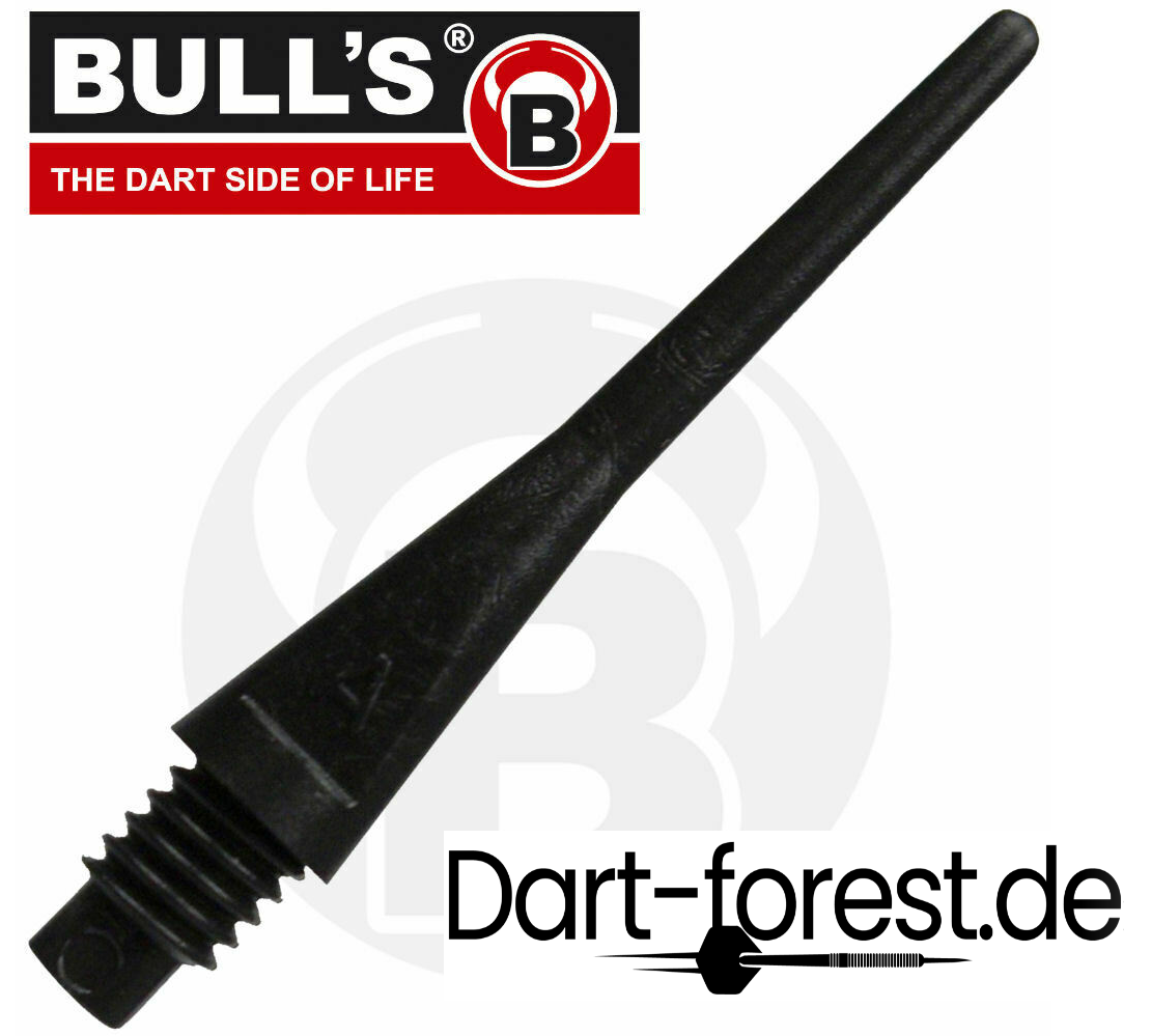 Bulls -100 Stück- AXX Points Black Softdart Spitzen E Dart Points Tips Soft 28mm - Dart forest