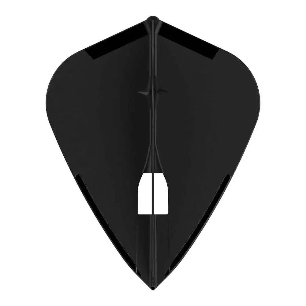 Schwarze Dartflügel mit weißem Design für präzise Würfe