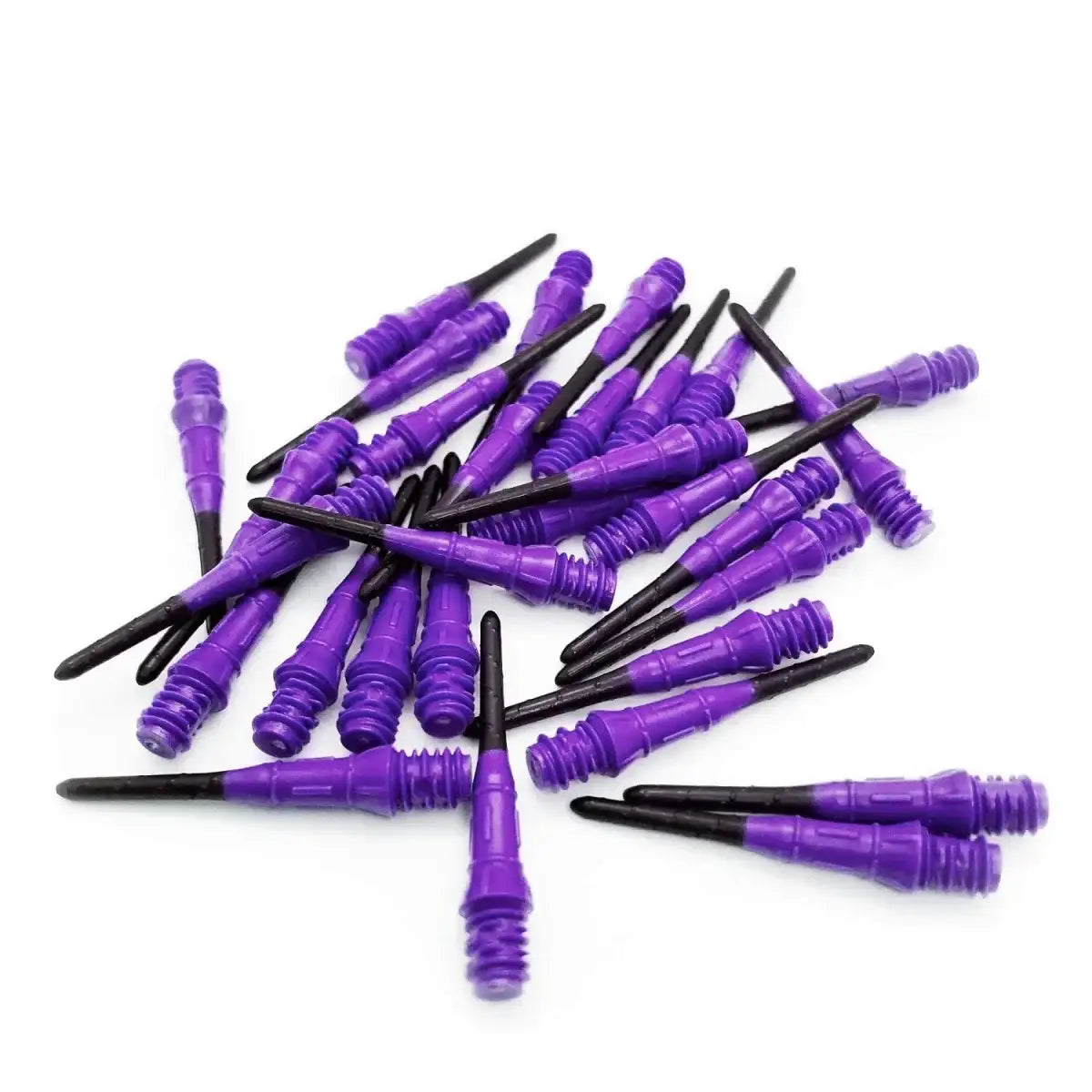Lila Dart-Spitzen mit schwarzen Schaftenden für Darts, ideal als Ersatzteile oder Zubehör